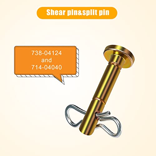 Foto von LUTER 15 Paar Scherstifte und Splinte für 738-04124A Troy Bilt, 714-04040 738-04124 Chneefräse Ersatzteile Scherstifte Greifzug Cotter Pin Set Handwerker-Schneefräsenteile