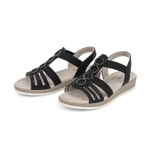 Image of VJH confort Women's Flat Sandals, Comfort Slip-on Elastic Ankle Strap Slingback Light Weight Casual Walking Sandals