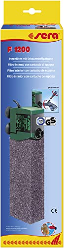 sera 6827 Innenfilter F 1200 regelbar mit Feinschwamm (1.200 l/h bei 15 W und Hmax: 1.45m)
