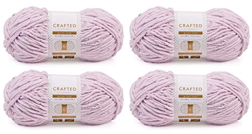 Image of Crafted By Catherine Blanket Solid Yarn - 4 Pack (213 Yards Each Skein), Lilac, Gauge 6 Super Bulky
