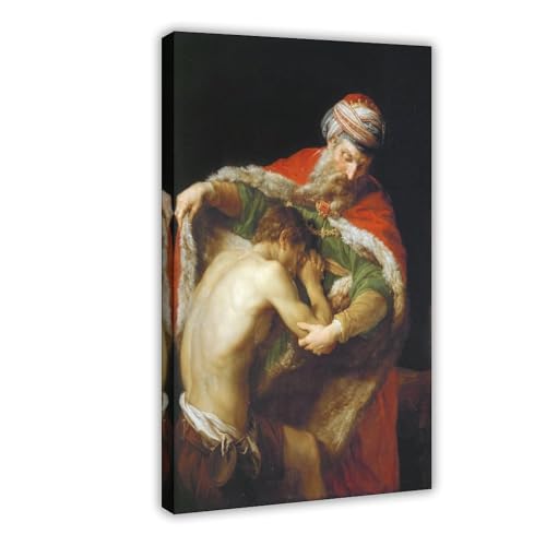 Impression sur toile pour salon et bureau, tableau classique Pompeo Batoni avec cadre mural