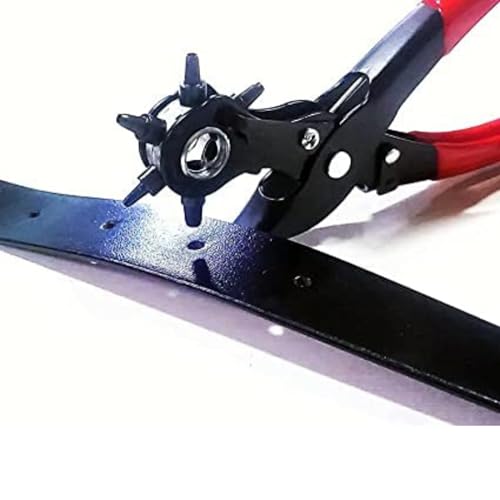 Image of Revolving Punch Hole Pillar for Leather Manual Belt Puncher & Craft Maker Machine for Belts, Watch Bands, Bags, Dog Collars Leather Hole Punching Tool