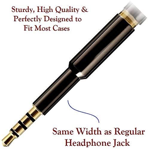 Josi Minea x 3 Pcs 3.5mm Audio Jack Extender Headphone Adapter with Gold Plated 4-Pole Connectors for Apple iPhone 6/6S/6+/5S/5 iPad Samsung Galaxy S6/S5 Note & Most Smartphones & Tablets [ 3 Pack ]