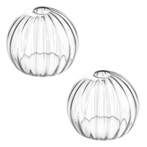 Image of Clear Glass Shade,Replacement Globe & Cover for Lighting Fixture, 8 inch Diameter, Replacement with 1.65 Inch Fitter for Wall Lamps Chandeliers or Ceiling Light (2, 8Inch - Clear Glass)