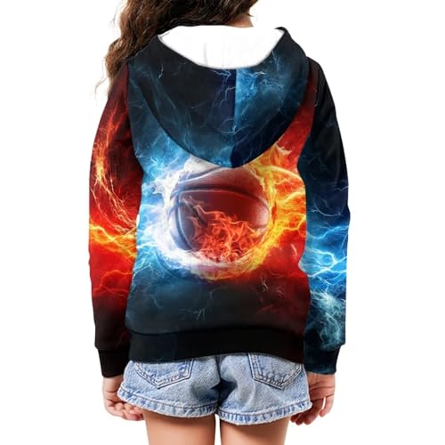 Image of Unisex Zipper Sweatshirt Boys Girls Hooded with 2 Pocket Pullover Hoodies for 6-16Y Kids