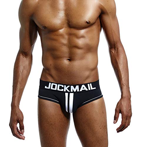 JOCKMAIL Jock Strap onderbroek voor heren, jockstrap, zwart - Afbeelding 3