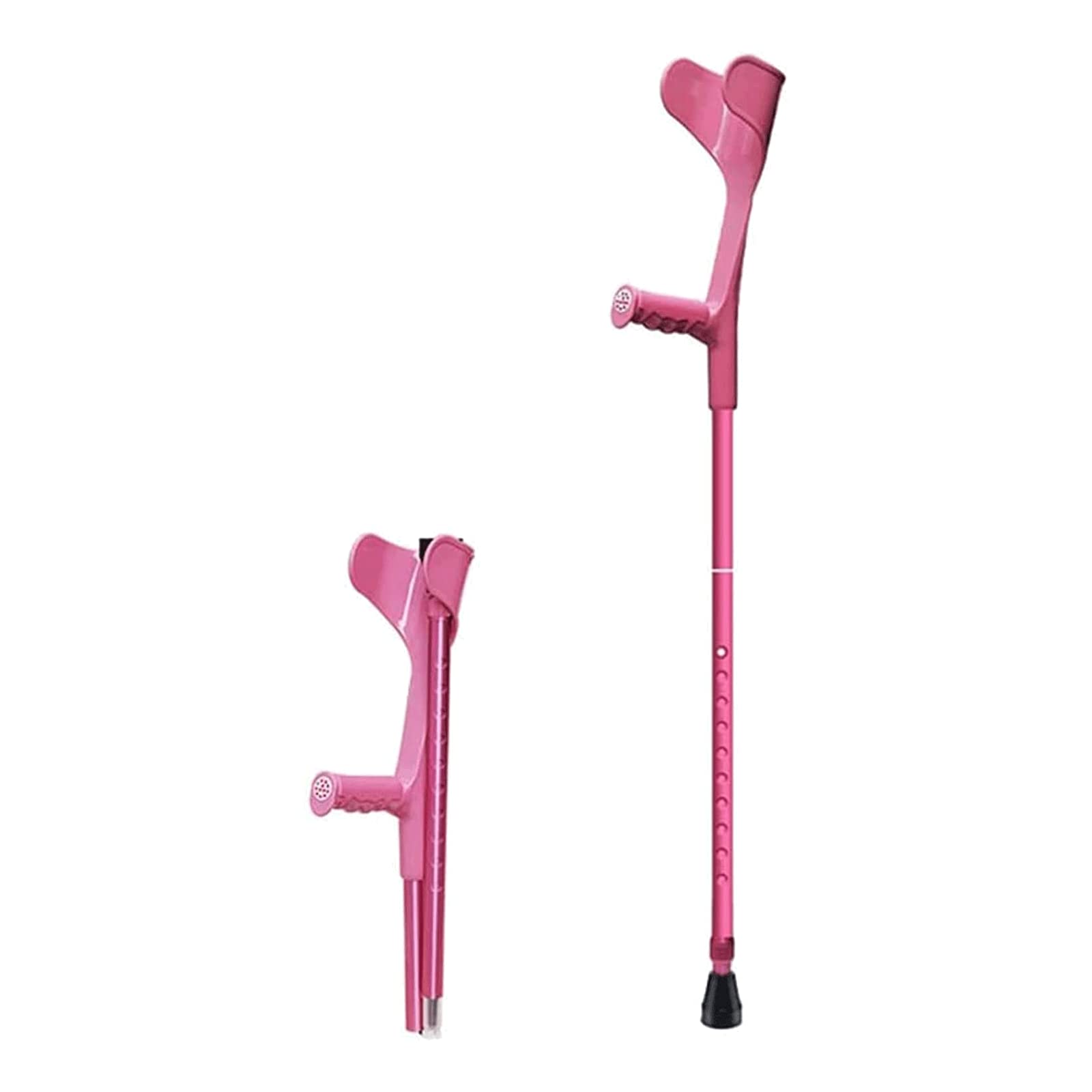 Seguridad Muletas Muletas de antebrazo, Bastones de Aluminio, telescópicos, Plegables, Medias Mangas, Codos, Bastones para Caminar, 10 Bastones Ajustables en Altura Cómodo