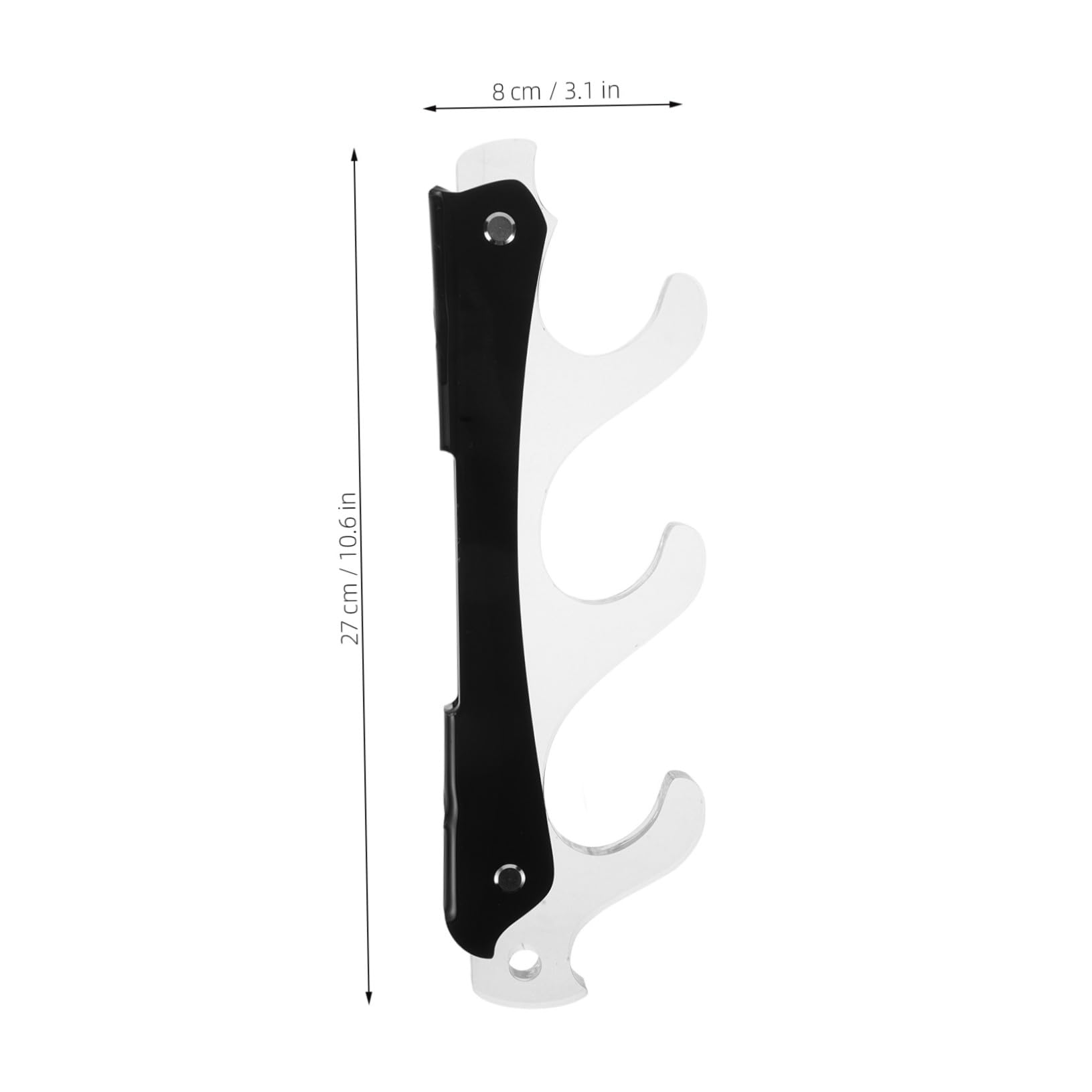 KOMBIUDA Soporte de Espada de Pared 1 Par Acrílico de 3 Niveles | Montaje Horizontal, Diseño Ahorra Espacio, para Cosplay y Decoración del Hogar