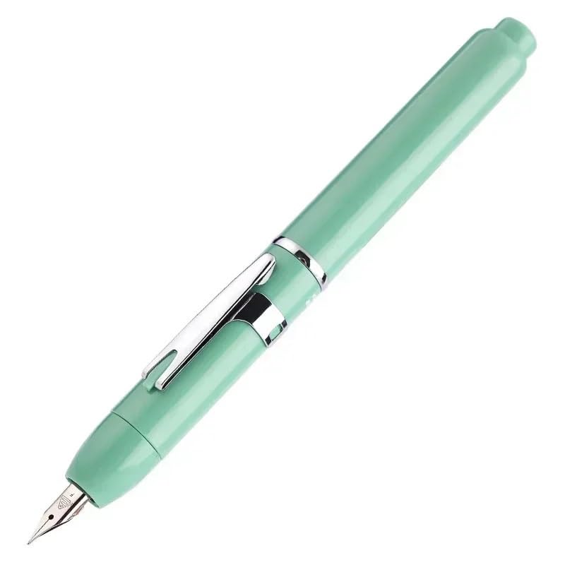 Stylo plume rétractable encre noire pointe fine métal fournitures de bureau