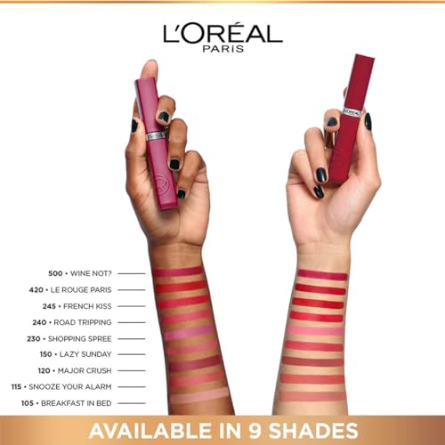 LOreal-Paris-Infallible-Matte-Resistance-Liquid-Lipstick-up-to-16-Hour-Wear-Snooze-Your-Alarm-115-017-Fl-Oz L'Oreal Paris Infallible Matte Resistance Liquid Lipstick, up to 16 Hour Wear, Snooze Your Alarm 115, 0.17 Fl Oz - Image 6