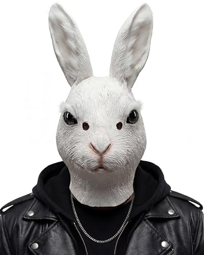 Rabbit Mask Bunny Costume Halloween Animal mask Carnival Cosplay Party Prop