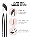 Eyeliner Brush, EIGSHOW Sickle Angled Gel Eyeliner Makeup Brush for Precise Eye Liner, Eyebrow, Eyelid with Ultra Thin Curved Vegan Bristles (E865)