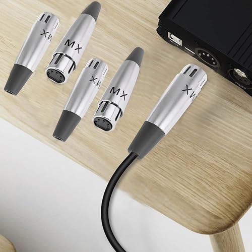 Image of MX 3 Pin XLR Microphone pin Pure Copper Nickel Plated for High Conductivity microphone (5-Pin Microphone Connectors, Pack of 10, Female Connector)