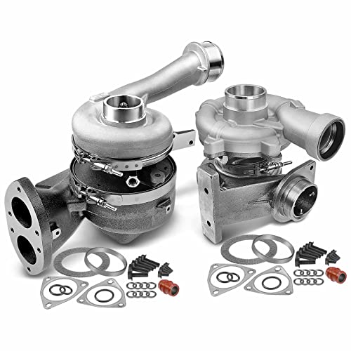 A-Premium High & Low Pressure Turbocharger Compatible with Ford F-250/F-350/F-450/F-550 Super Duty 2008-2010 V8 6.4L Diesel 2-PC Set