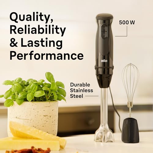Image of Braun MultiQuick 5 MQ515 Hand Blender, 500W, Dual Speed, Beaker & Whisk