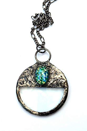 Magnifying Glass Necklace For Women - Handmade Real Glass Pendant - Monocle Magnifier Jewelry, #TOP3