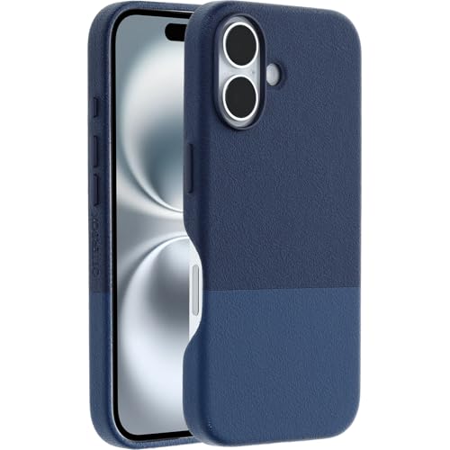 Image of OtterBox iPhone 16 Statement Series Cactus Leather for MagSafe - Azure Oasis Blue - Ultra-Thin, Sleek iPhone Case, Premium iPhone Case, MagSafe Compatible