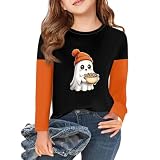 Generisch Unisex Kinder Langarmshirt Hexe Motiv Farbkontrast Langarm Basisshirt Festivaltop 3–13 Jahre