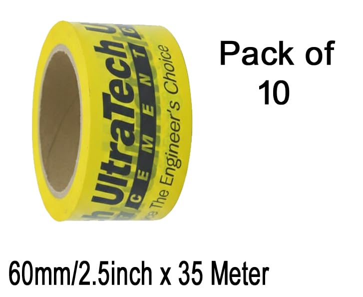 Image of 10 Roll, Per Pack Adhesive Tape Shuttering Tape -35 Meters in Length - 60mm /2.5inch Width, Bopp Tape Used in Slab for Construction of Buildings & Multi-Purpose Use