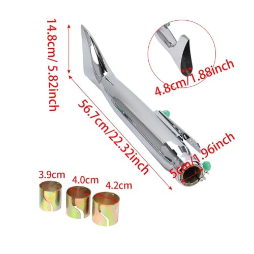 Tubo de escape universal con silenciador lateral izquierdo y derecho bobber 3