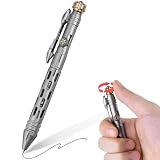 TITANER Barrel X Titanium Bolt Action Fidget Spinner Pen, Writable EDC Pocket Pen with 30s Gyro, Professional Tactical Pen with Ceramic Glass Breaker for Self Defense & Stress Relief