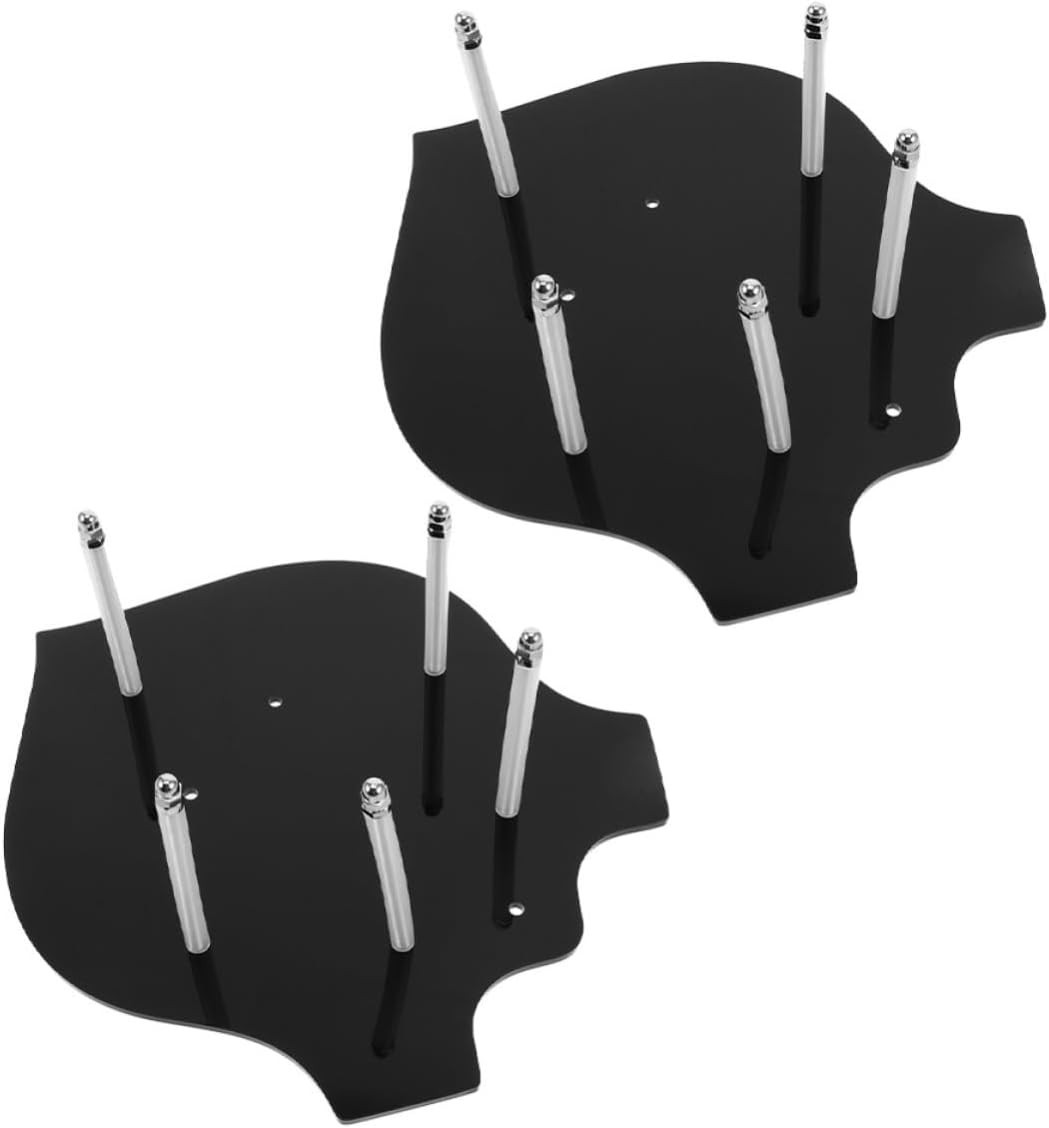 COLLBATH 2pcs Black Acrylic Wall Mount Rack for Samurai Display Cabinets