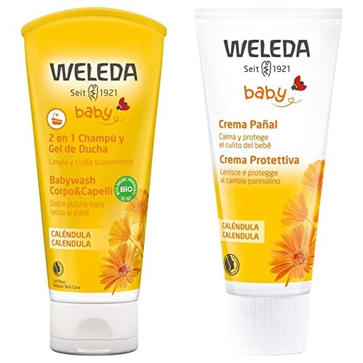 WELEDA Champú Y Gel de Ducha de Caléndula (1x 200 ml) & Crema Pañal de Caléndula (1x 75 ml) (9831EN)