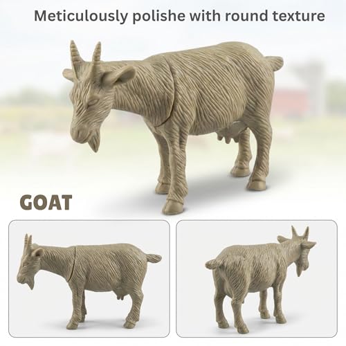 Image of SHAKTISM Farm Animal Toys Set - Realistic Farm Animal Figures for Kids, Educational Playset for Ages 3+ - Durable Plastic Toy Animals for Preschool & Toddler Learning (Mini Farm 12P)
