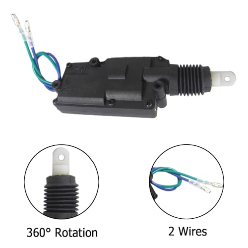 Riloer Universal Heavy Duty Power Door Lock Actuator 2 Wires, Car Door Lock Actuator, Motor Door Lock Actuator for Most 12V Vehicles, Car Motor Universal Heavy Duty High Power Door Lock Actuator