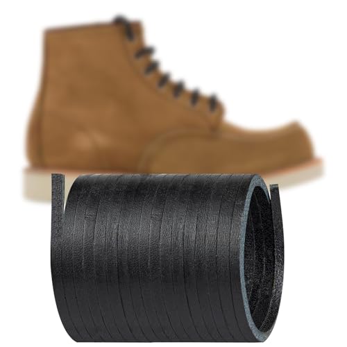 [Endoto] ���U�[�V���[���[�X for Red Wing for ���b�h�E�C���O�A3MM �����p ���[�N�u�[�c �{�v�̌C�R �C�Ђ� ���Ђ� Shoe Laces Shoelaces(�F:�u���b�N�A�T�C�Y:114.3cm)