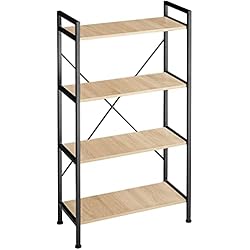 Estanteria Ivar TecTake 800901 Estantería Leeds 67,5 x 31,5 x 121,5cm, Carga Total 60 kg (Madera Industrial Clara)