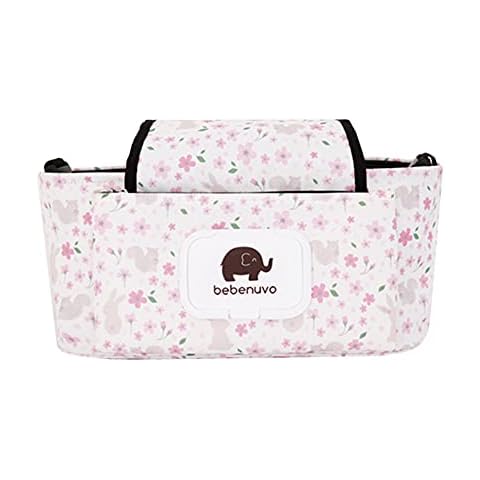 Rysmliuhan Shop Pushchair Organiser Pram Organiser Baby Strollers Organizer Pram Organiser Bag Baby Pram Accessories Pram Buggy Organiser Bag Pram Bags Strollers Bag pink Cover