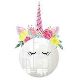 RoomMates RMK4204BX Floral Unicorn Peel and Stick Wall Decal with Mirror
