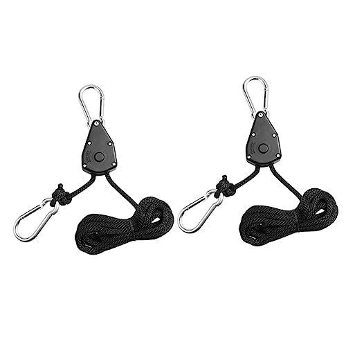 FONDOTIN 2Pièces Corde de Levage Réglable pour Plantes de Crochets Suspendus et Inoxydable pour Lampes et Ventilateurs