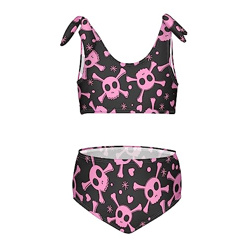 Image of CaTaKu Girls Swimsuit Two Piece Toddler Swimwear Kids Bathing Suits for Girls Bikini Set 3-12T
