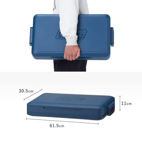 Image of Coleman Snap 'N Go 45-Quart Collapsible Hard Cooler, Portable Hard-Sided Cooler with Waterproof Removable Liner, Spacing-Saving & Quick Set Up, 55 Hours Cold, Sapphire Blue