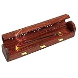 ⭐⭐⭐⭐⭐ Porta Inciensos de Madera de 30cm. Incienso Soporte. Soporte para Quemador de Incienso
