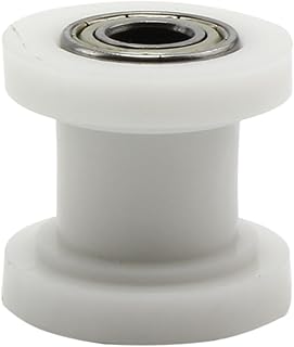Cadena de accionamiento de 8/10 mm Guía de rueda de tensor de control deslizante de polea for la rueda for YZF CRF EXC RMZ KL X Enduro dirt street bicicleta(White-M8)