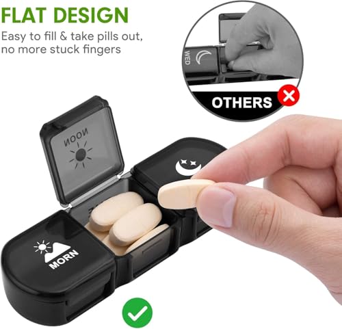 Image of Adjustable Pill Splitter for Multi Tablets, Accurate Pill Alignment, Stainless Steel Cutting Blade and Blade Guard (Pill Storage Black)