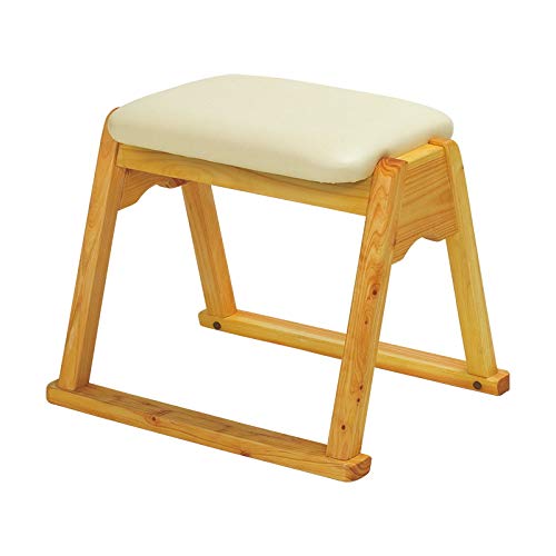 京仏壇はやし ヒノキ製 本堂用椅子 寺院用椅子 日本製 (国産) HR-350 (座高35cm) 木製【仏具拭きミニクロスセット】