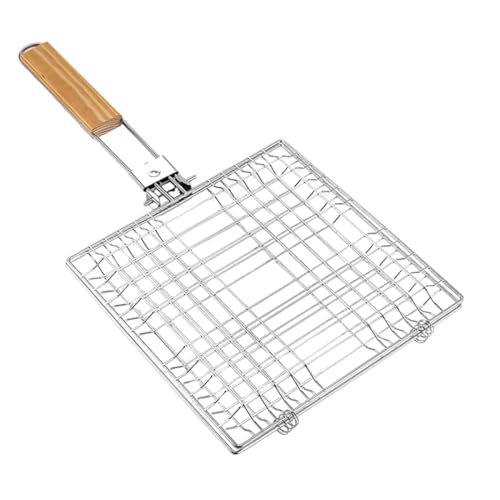 Alasum Pinzas para Pescado De Acero Inoxidable Canasta para Parrilla De Camping Accesorios para Parrilla De Pescado Barbacoa Familiar