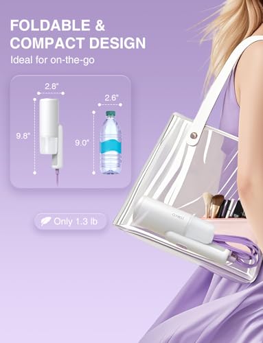CLEVAST Travel Steamer for Clothes - Portable Handheld Garment Steamer for Clothing, Small Foldable Travel Size Fabric Wrinkle Remover, 30-Second Fast Heat Up, 1000W Powerful Steam Output (UKPLUG)