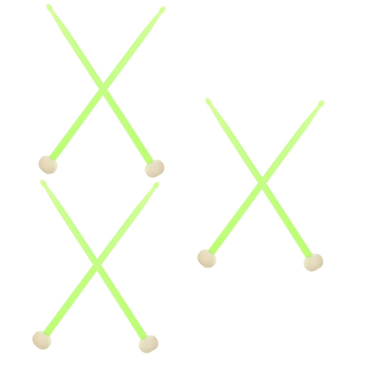 Toyvian 3paare Professionelle Doppelseitige Drumsticks Für Schlagzeug Vielseitige Anwendung Für Anfänger Und Langlebig Und Handschonend Sanftem