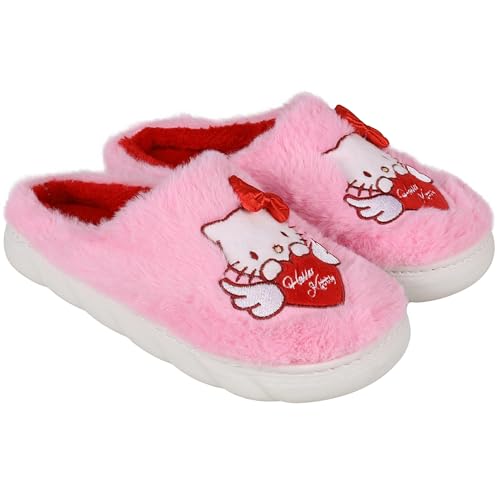 Hello Kitty Chaussons antidérapants pour femmes, chauds, doux, fourrés, pour la maison (Hello Kitty, Standard, Système Taille Chaussures EU, Adulte, Femme,...