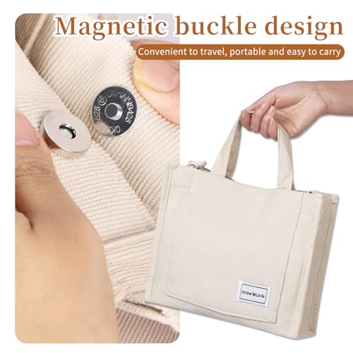 Image of Stylish Corduroy Women's Handbag - Vintage Design, Versatile & Practical for Everyday Use