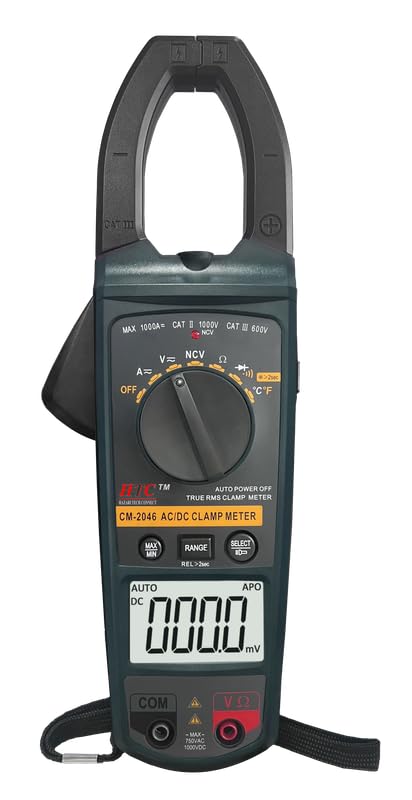 CM-2046, HTC HAZARI TECH CONNECT Digital Clamp Meter AC/DC 1000A Current, DC 1000V, AC 750V Voltage, 3½ Digits, 1999 Counts, 52mm Jaw, True RMS-picture-32