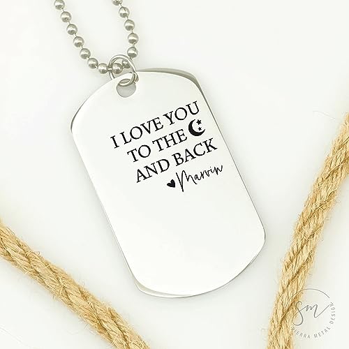 Mens Gift I Love You To The Moon And Back Men's Necklace Men's Jewelry Mens Necklace For Him Boyfriend Gift Husband Gift Personalized Gift Moon-Mens-Neck #TOP2