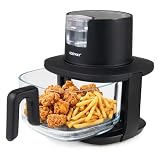 COSTWAY 4.7 QT Glass Air Fryer with Steam Frying Mode