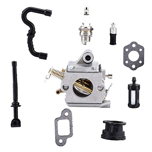 TOPINCN Vergaserset,Engine Saviour Vergaser Set Ersatz für STIHL MS170 MS180 017 018 Erschwingliche Kettensäge Rasenmäher Zubehör Cover