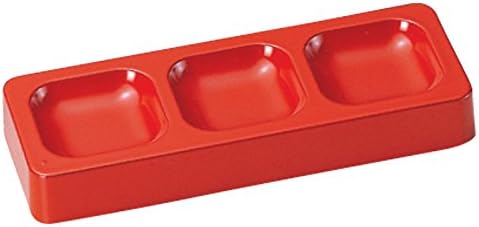 5-675-21 Sumimaru Condiment Dish, All Vermilion, 5-675-21, Vermilion, 5.3 x 2.0 x 0.7 inches (13.6 x 5.2 x 1.8 cm), Hard and Strong, Large Specific Gravity and Feeling of Weight